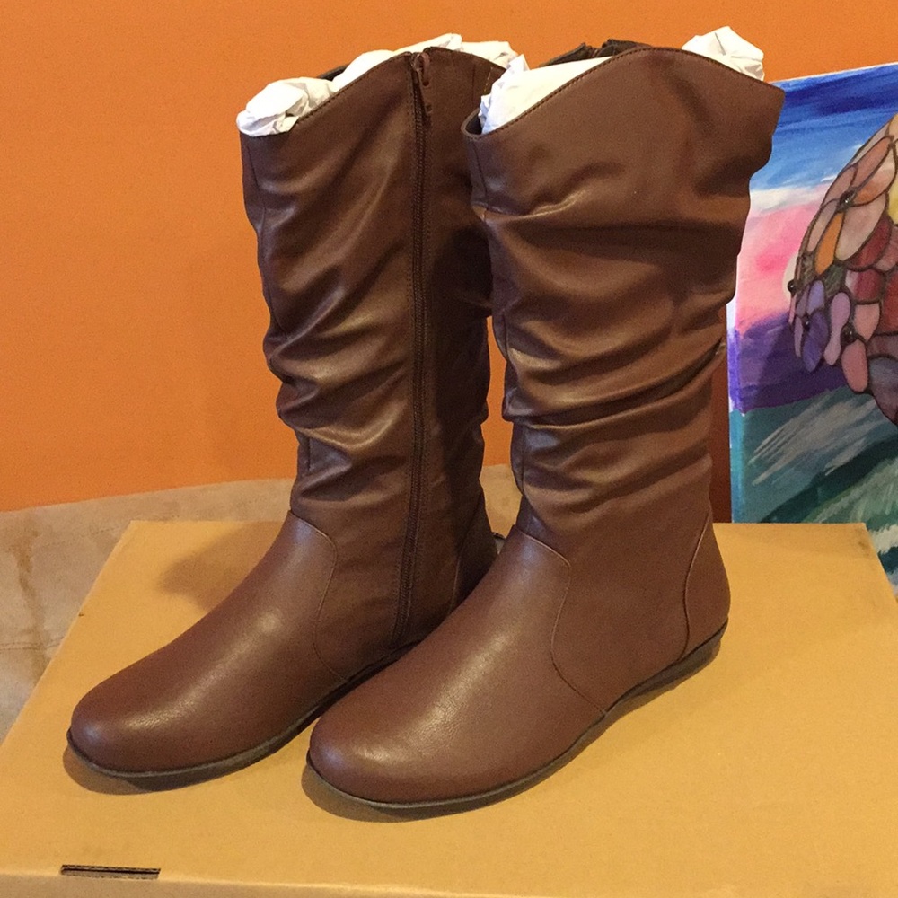Comfortview Wide Calf Brown Boot